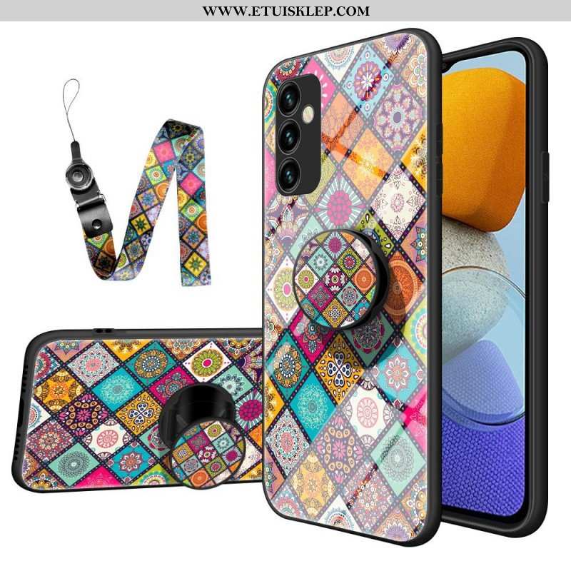 Futerały do Samsung Galaxy M23 5G Patchworkowy Uchwyt Magnetyczny